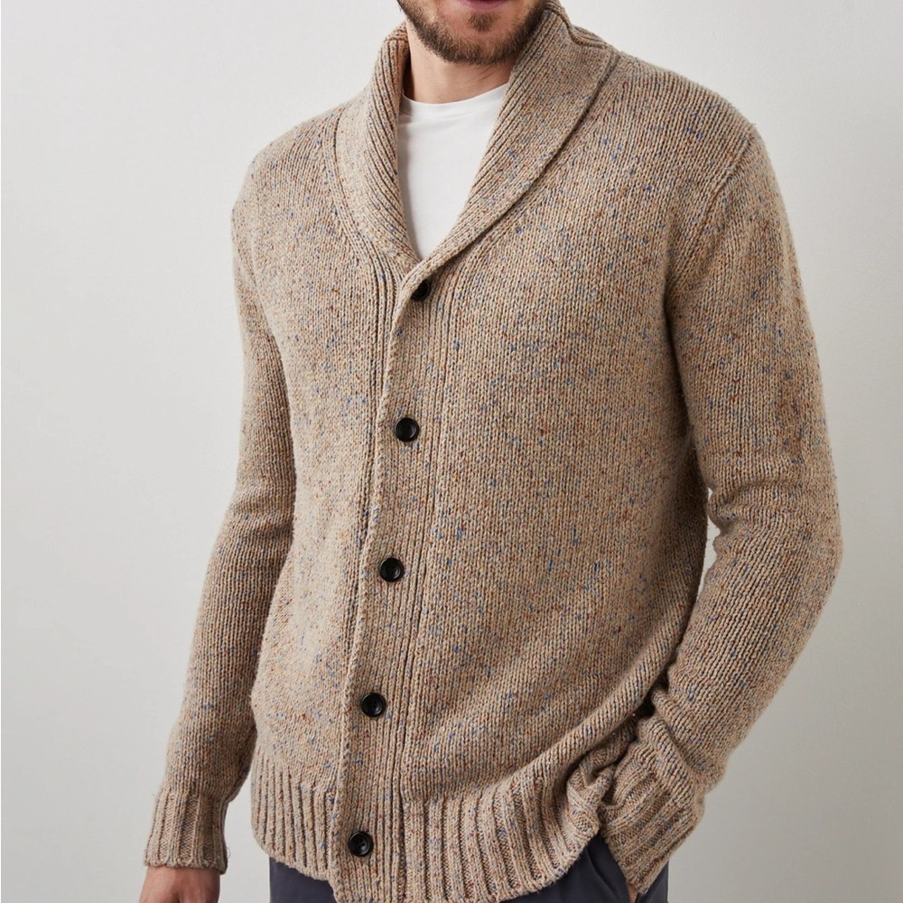 Rail’s new with tags Shawl Collar Cardigan brown speckled XXL
